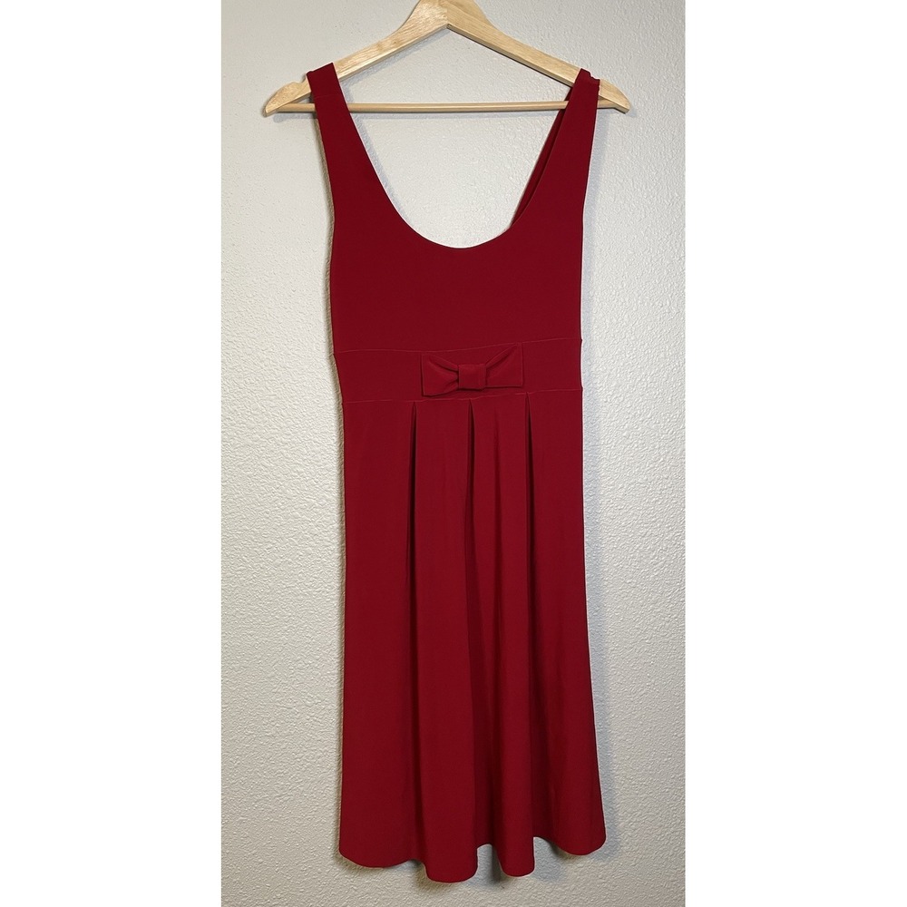 VTG Y2K BODY CENTRAL Red Bow Tank Dress Stretch Valentines  Women's Large‎ USA
